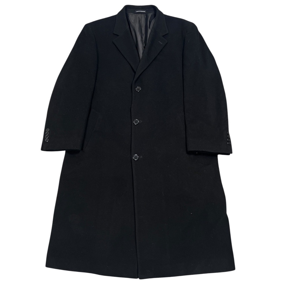 Lauren Ralph Lauren Overcoat Men 44 (50R) Short Black Cashmere Blend Long Coat